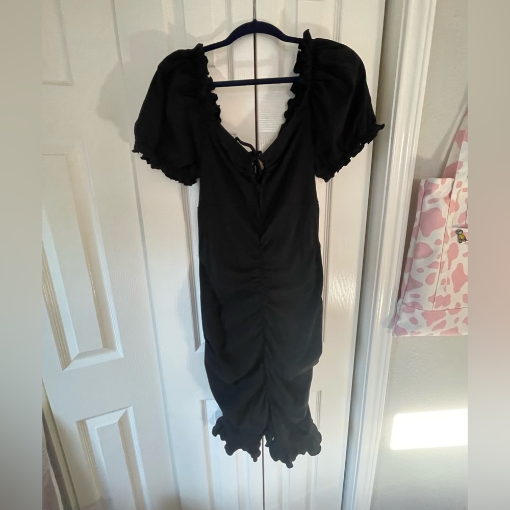 Black off the shoulder dress